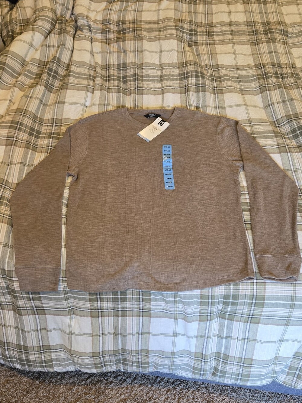 Men's Crewneck Pullover Sweatshirt in Taupe